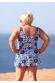Бело-синий купальник-сарафан для женщин Plus size RX – 00151